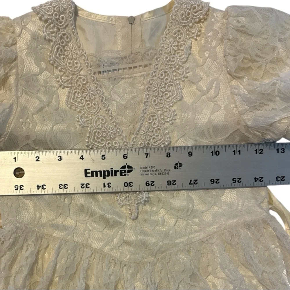 Gunne Sax Cream Lace Formal Kids Dress